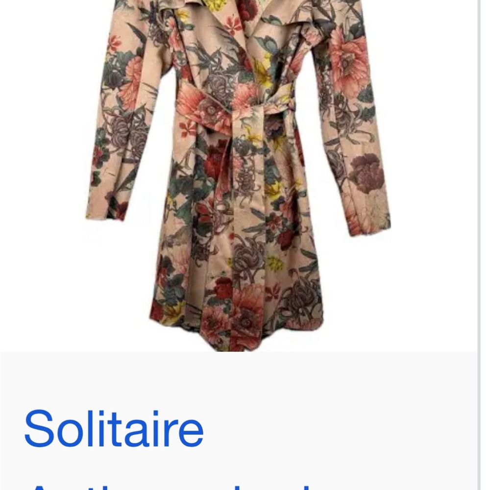 Solitaire Multicolor Floral Coat